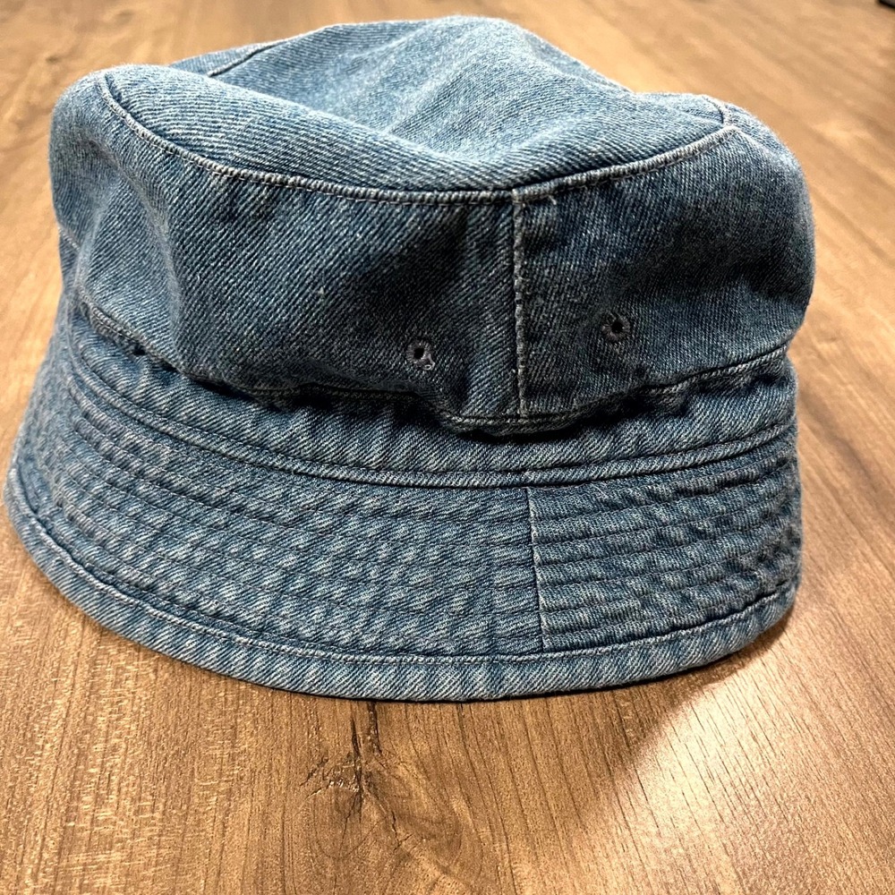 90s Y2K Xhilaration Bucket Hat Blue Denim Street Wear Womens One Size